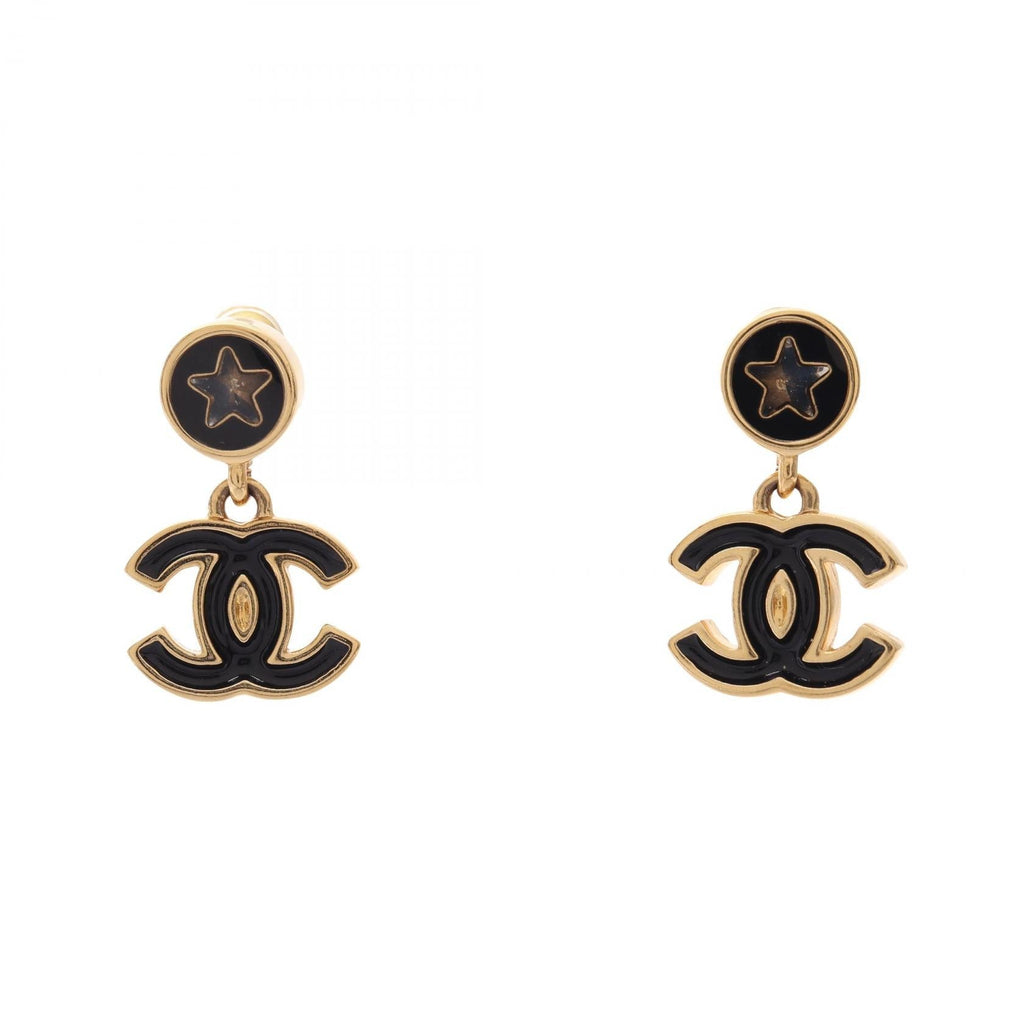 Chanel COCO Mark Earrings · Gold Plated