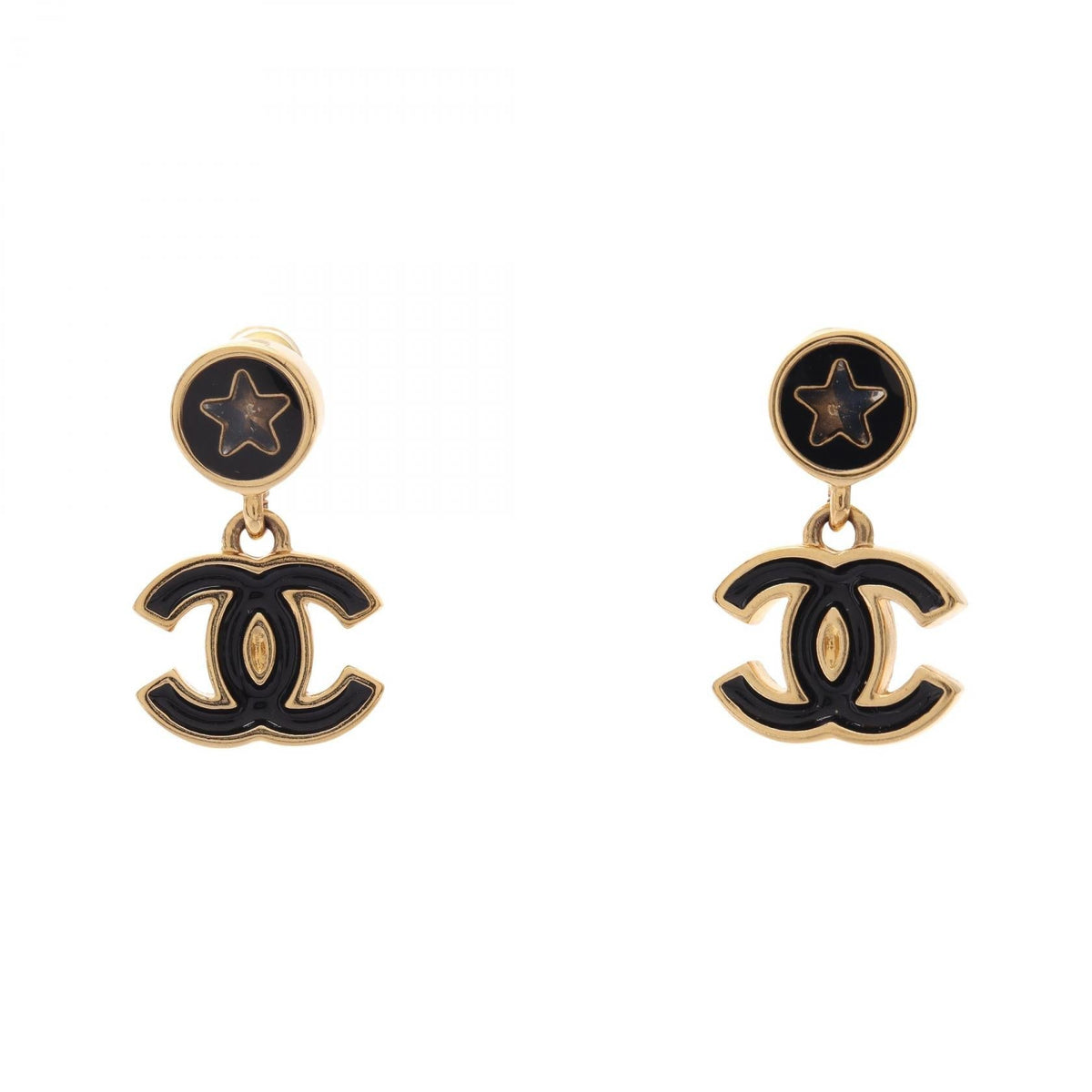 Chanel COCO Mark Earrings · Gold Plated
