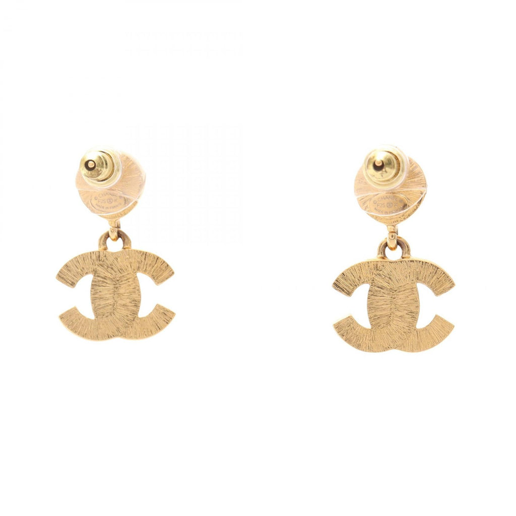 Chanel COCO Mark Earrings · Gold Plated