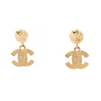 Chanel COCO Mark Earrings · Gold Plated
