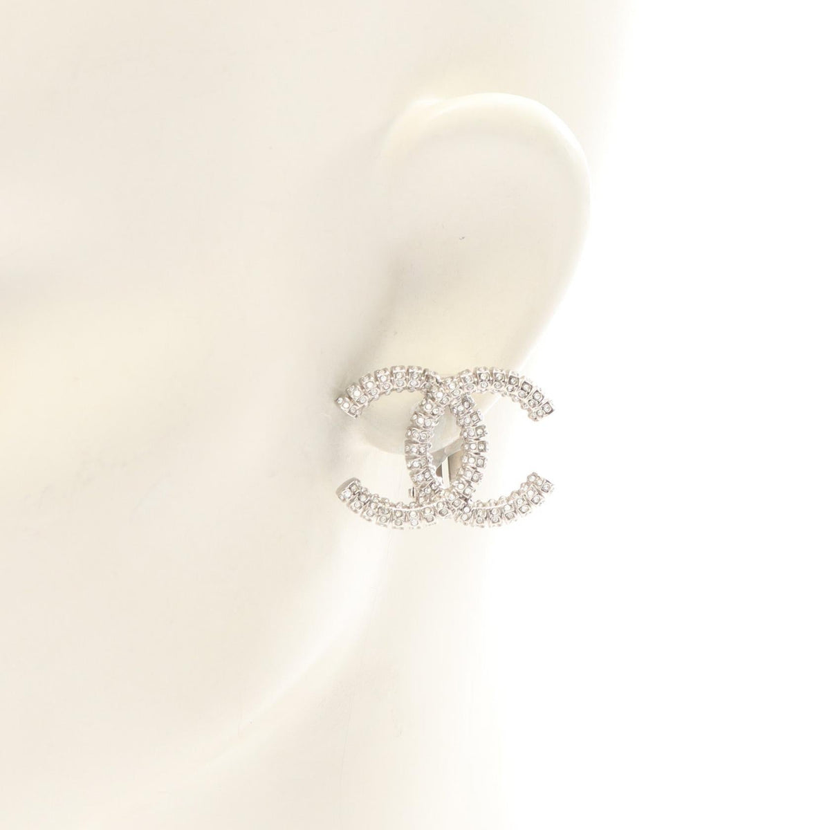 CHANEL CC Earrings · Rhinestone