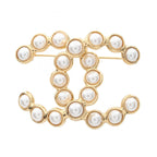 CHANEL · Pearl & Gold Plated Brooch