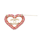 Chanel Coco · Heart Brooch · Leather