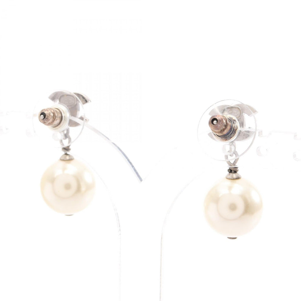 Chanel COCO Mark · Pearl & Rhinestone Earrings