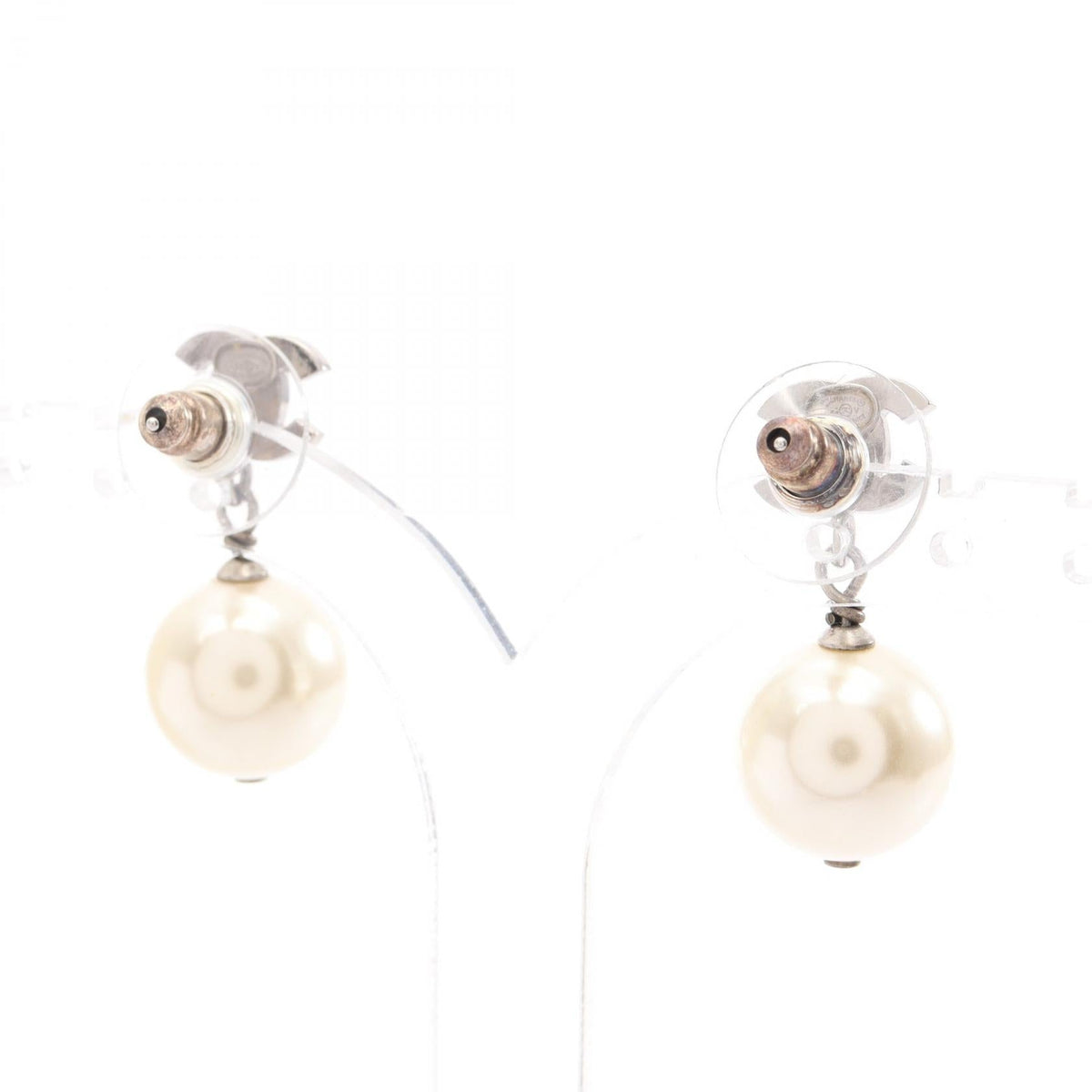 Chanel COCO Mark · Pearl & Rhinestone Earrings