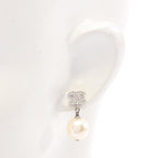 Chanel COCO Mark · Pearl & Rhinestone Earrings