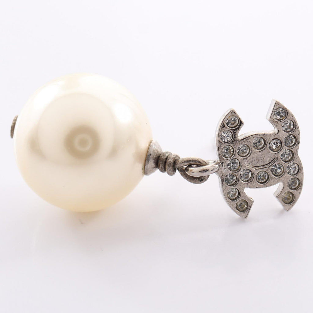 Chanel COCO Mark · Pearl & Rhinestone Earrings