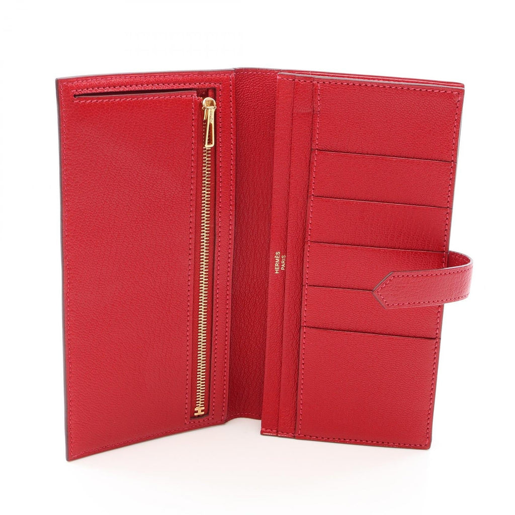 Hermès Bearn Soufflet · Chèvre · Gold Hardware