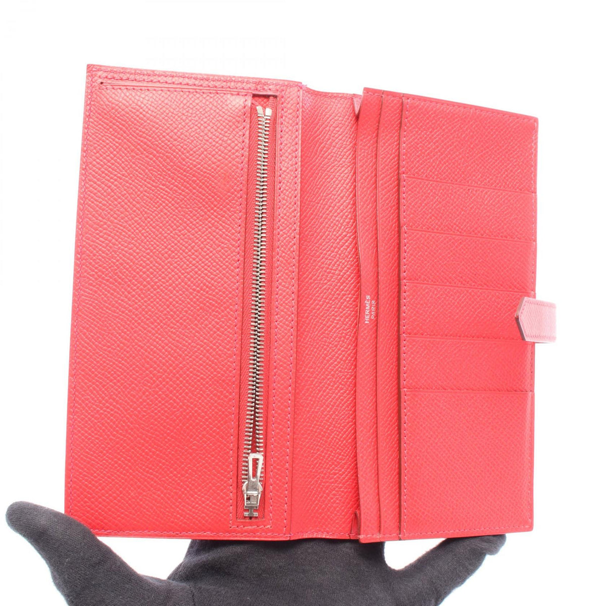 Hermès Bearn Soufflet · Epsom · Bougainvillier