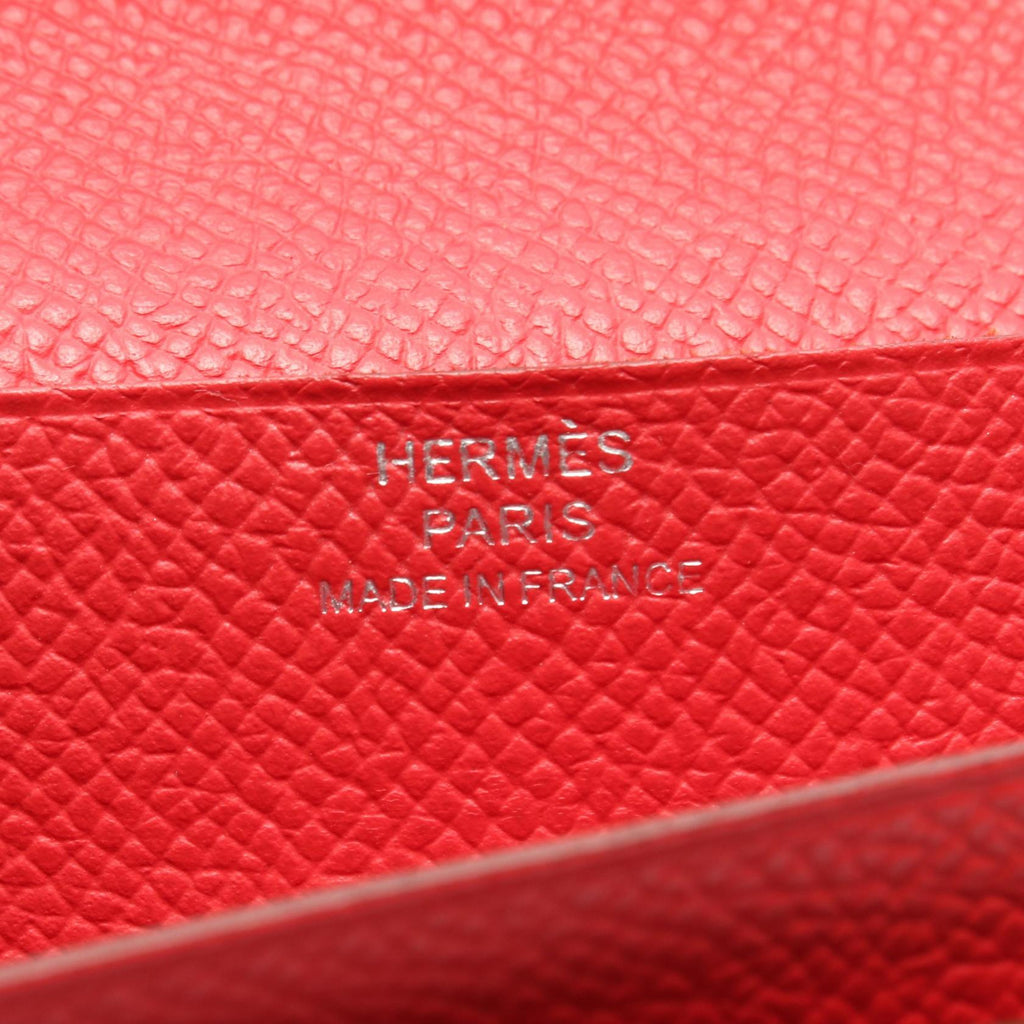 Hermès Bearn Soufflet · Epsom · Bougainvillier