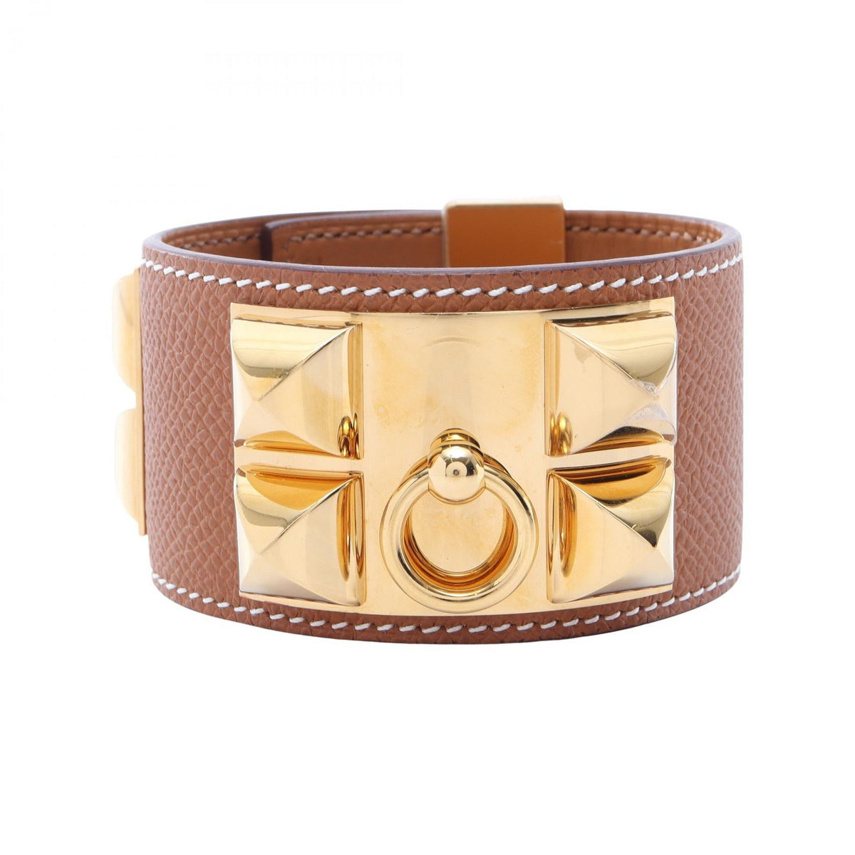 Hermès Collier de Chien · Gold Plated Epsom
