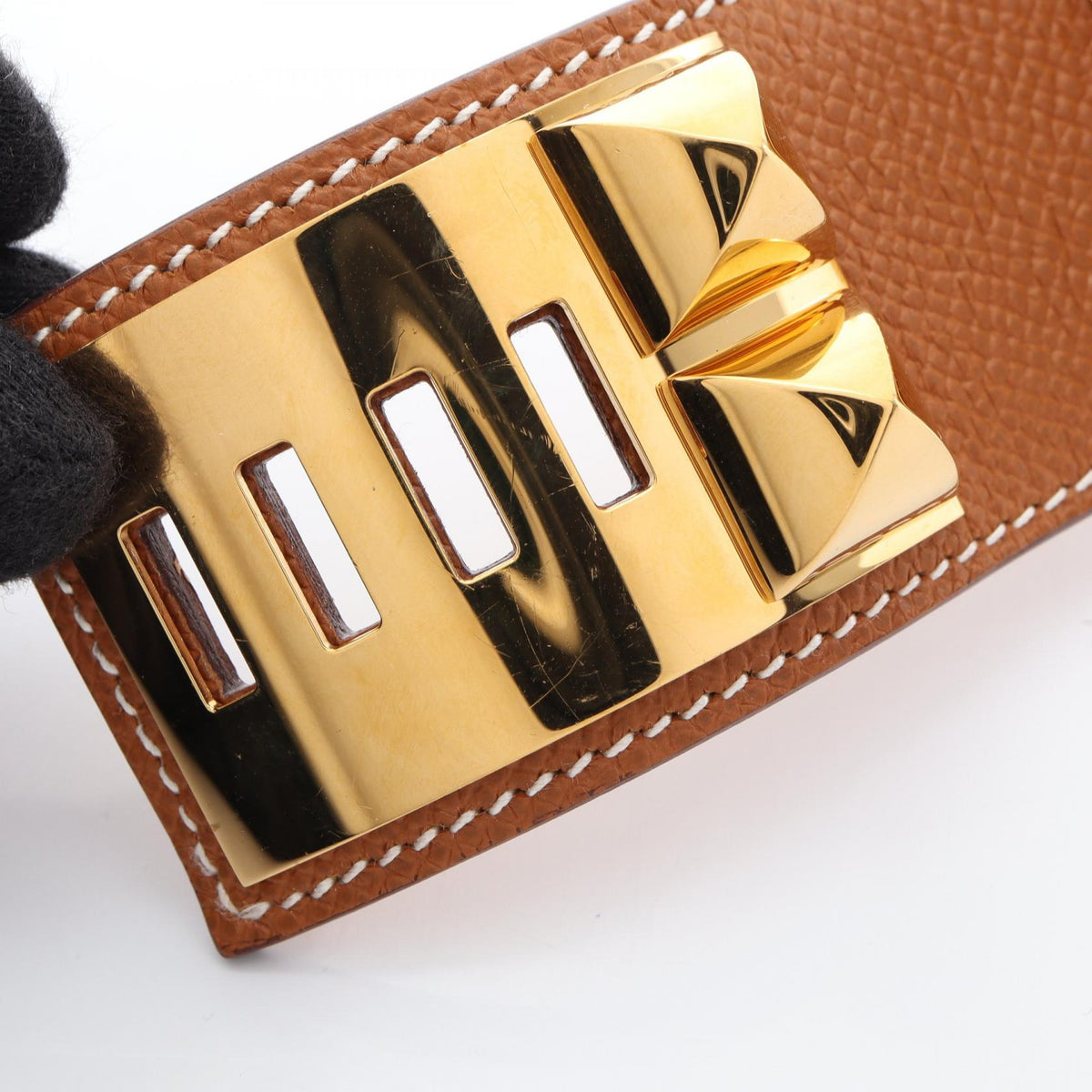 Hermès Collier de Chien · Gold Plated Epsom