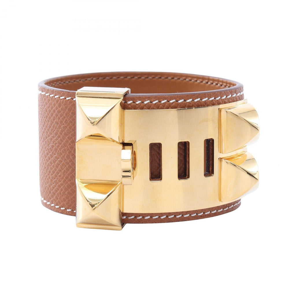 Hermès Collier de Chien · Gold Plated Epsom