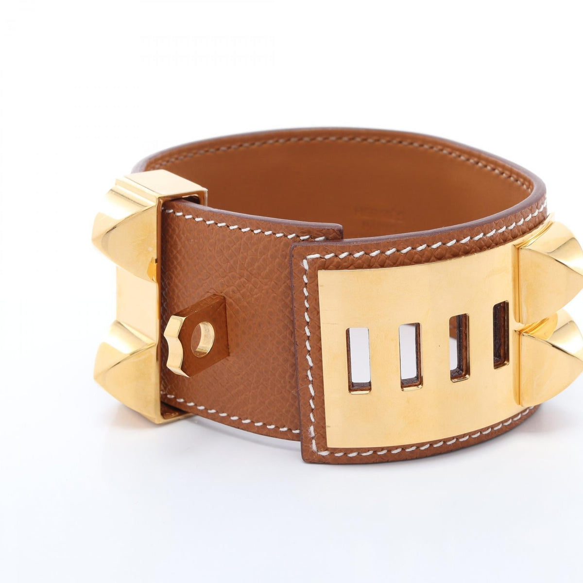 Hermès Collier de Chien · Gold Plated Epsom