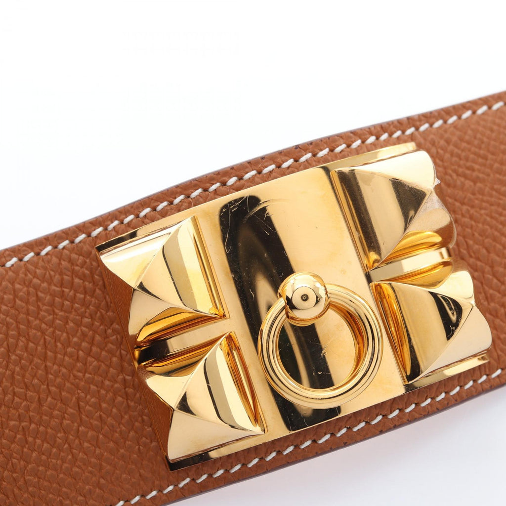 Hermès Collier de Chien · Gold Plated Epsom