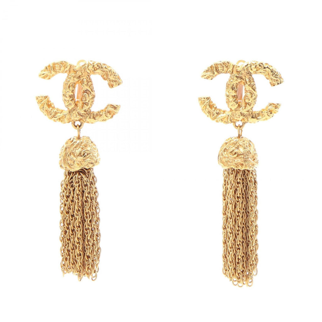 Chanel CC Fringe Swing Earrings