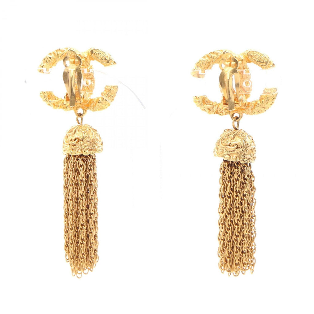 Chanel CC Fringe Swing Earrings