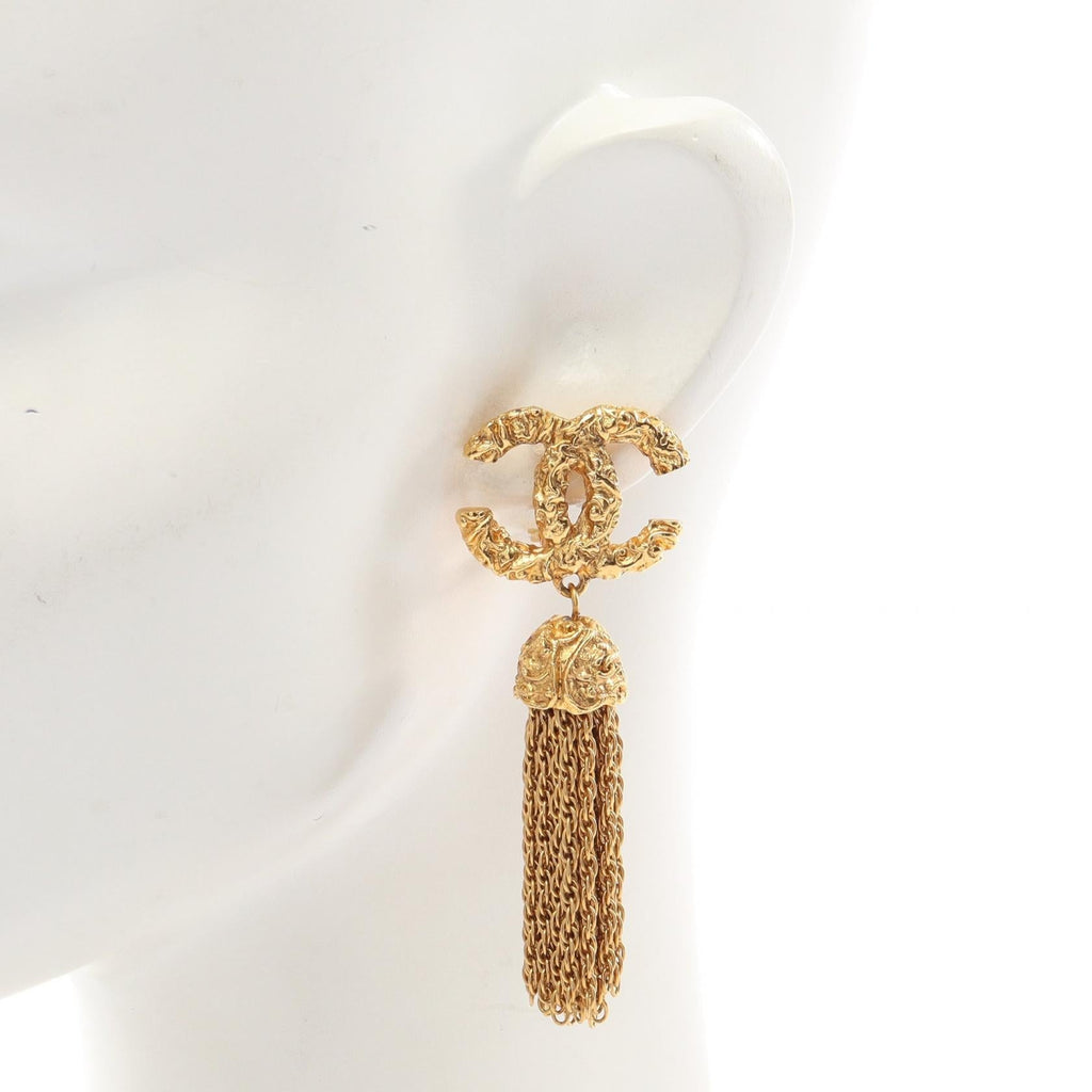 Chanel CC Fringe Swing Earrings