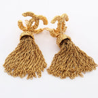 Chanel CC Fringe Swing Earrings