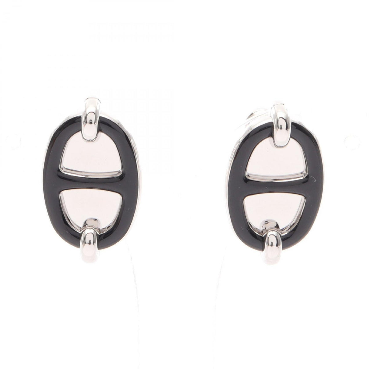 Hermès Mini Maillon Earrings · Steel