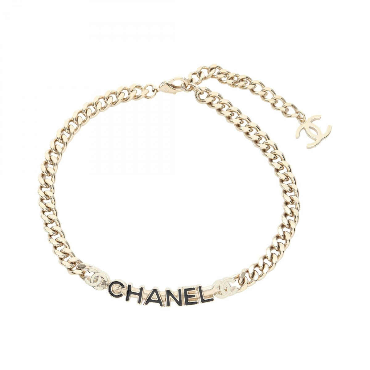 CHANEL COCO Logo Choker · Gold Plated