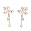 Chanel Flower Drop Earrings · Crystal Pearl