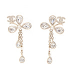 Chanel Flower Drop Earrings · Crystal Pearl