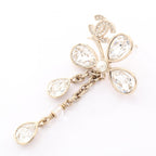 Chanel Flower Drop Earrings · Crystal Pearl