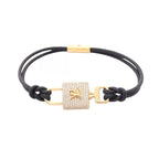 Louis Vuitton LV Padlock · Leather Bracelet