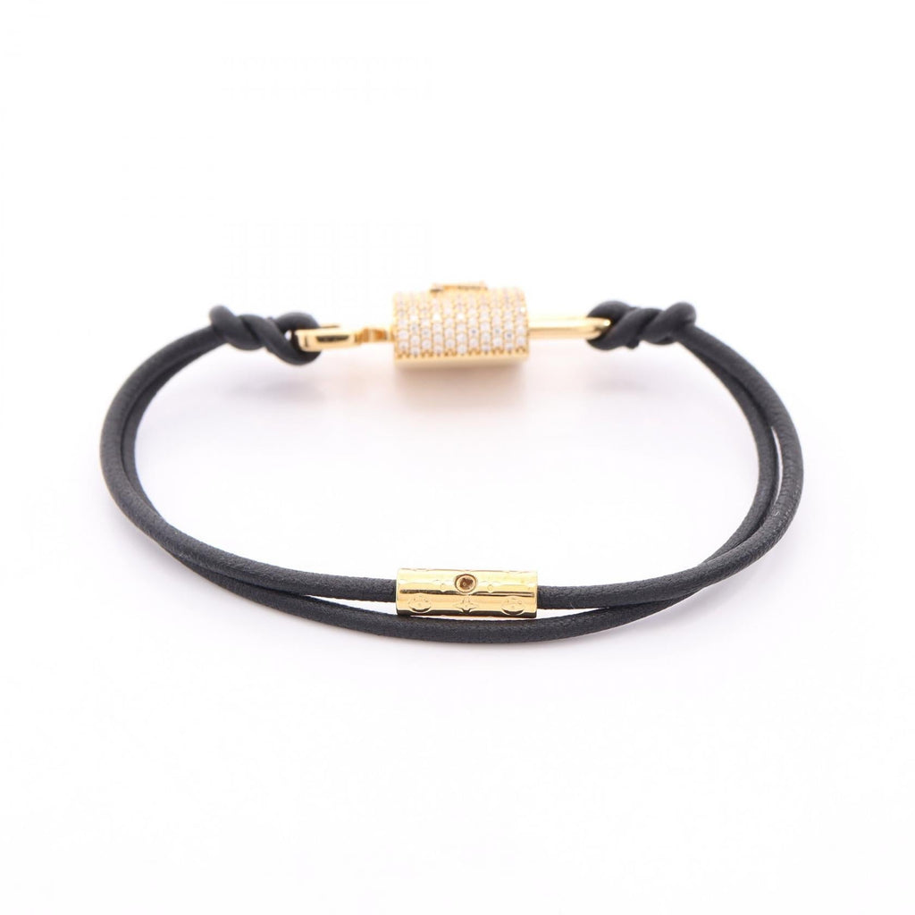 Louis Vuitton LV Padlock · Leather Bracelet