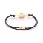 Louis Vuitton LV Padlock · Leather Bracelet