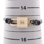 Louis Vuitton LV Padlock · Leather Bracelet