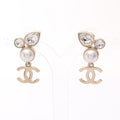 CHANEL COCO Pearl Drop Earrings · Gold Plated