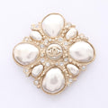 CHANEL COCO · Square Brooch · Pearl Crystal