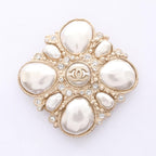 CHANEL COCO · Square Brooch · Pearl Crystal