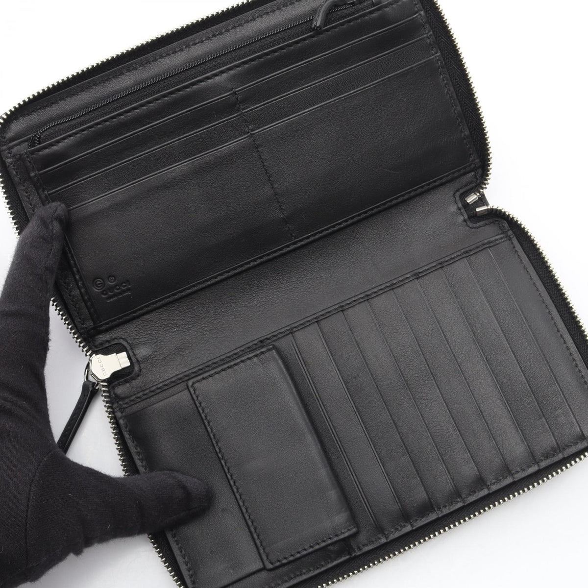 GUCCI Micro Guccissima · Zip Around Wallet