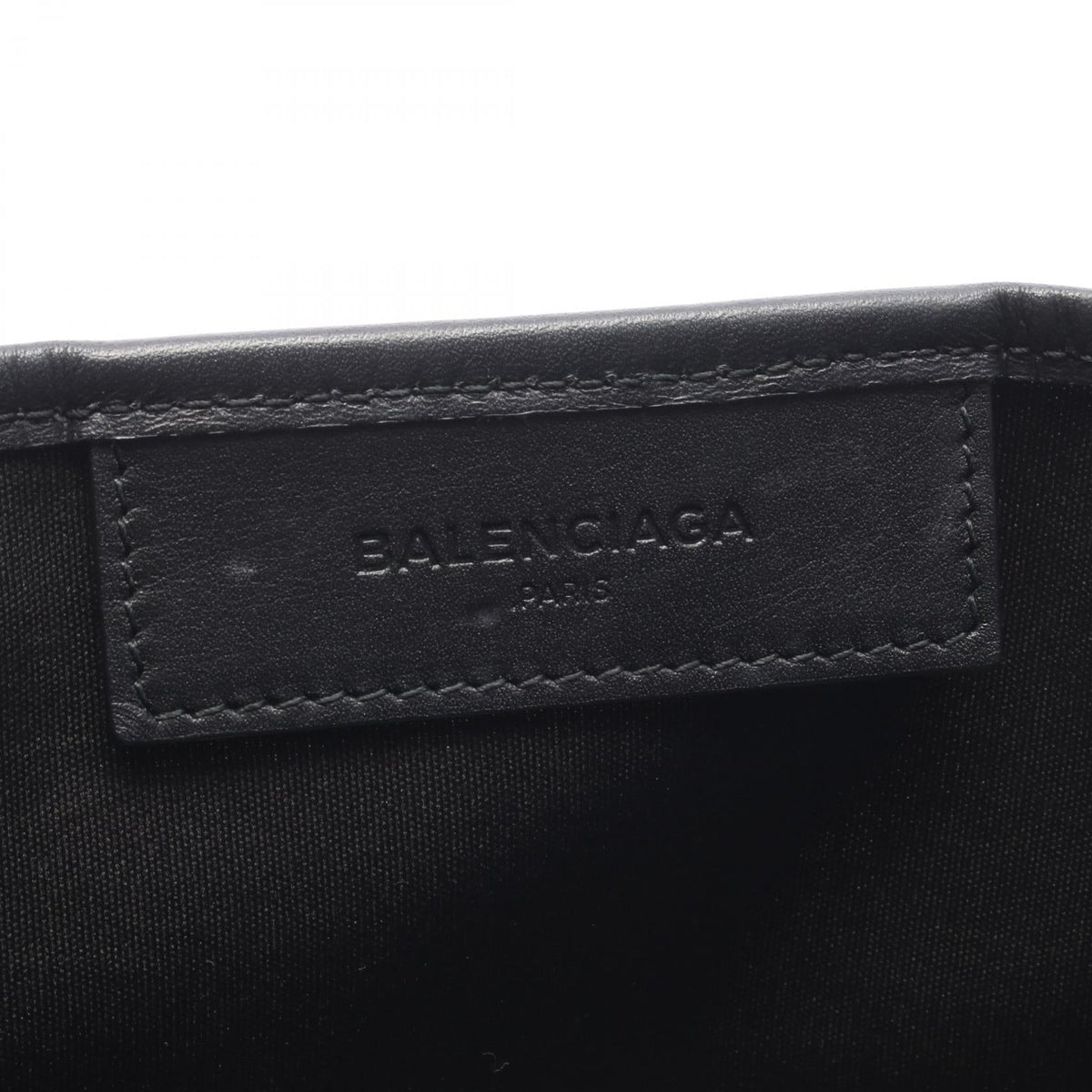 Balenciaga Navy Cabas XS · Canvas Leather