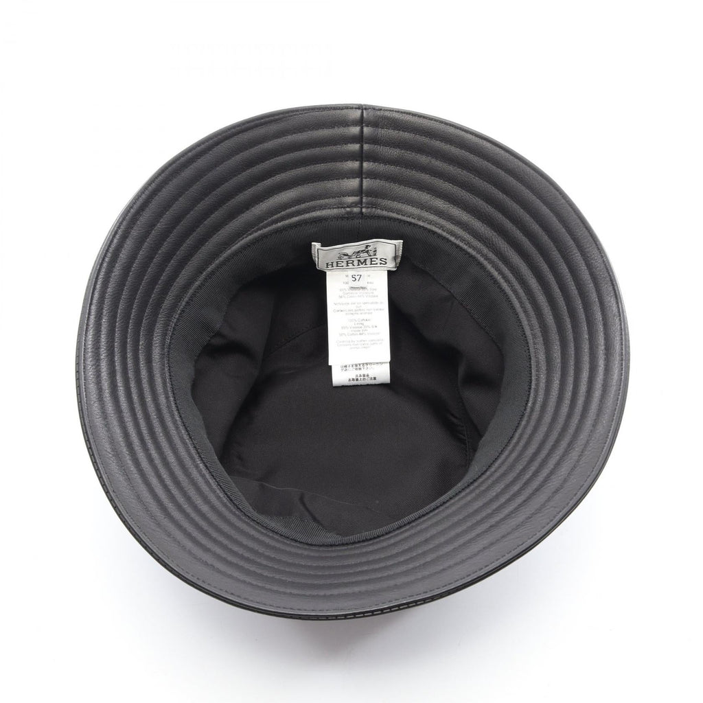 Hermès Serie Button Bucket Hat · Leather