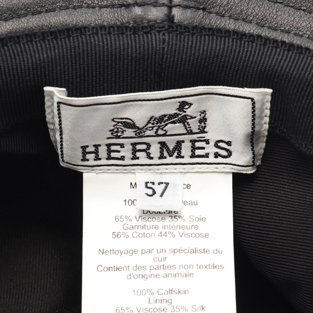 Hermès Serie Button Bucket Hat · Leather