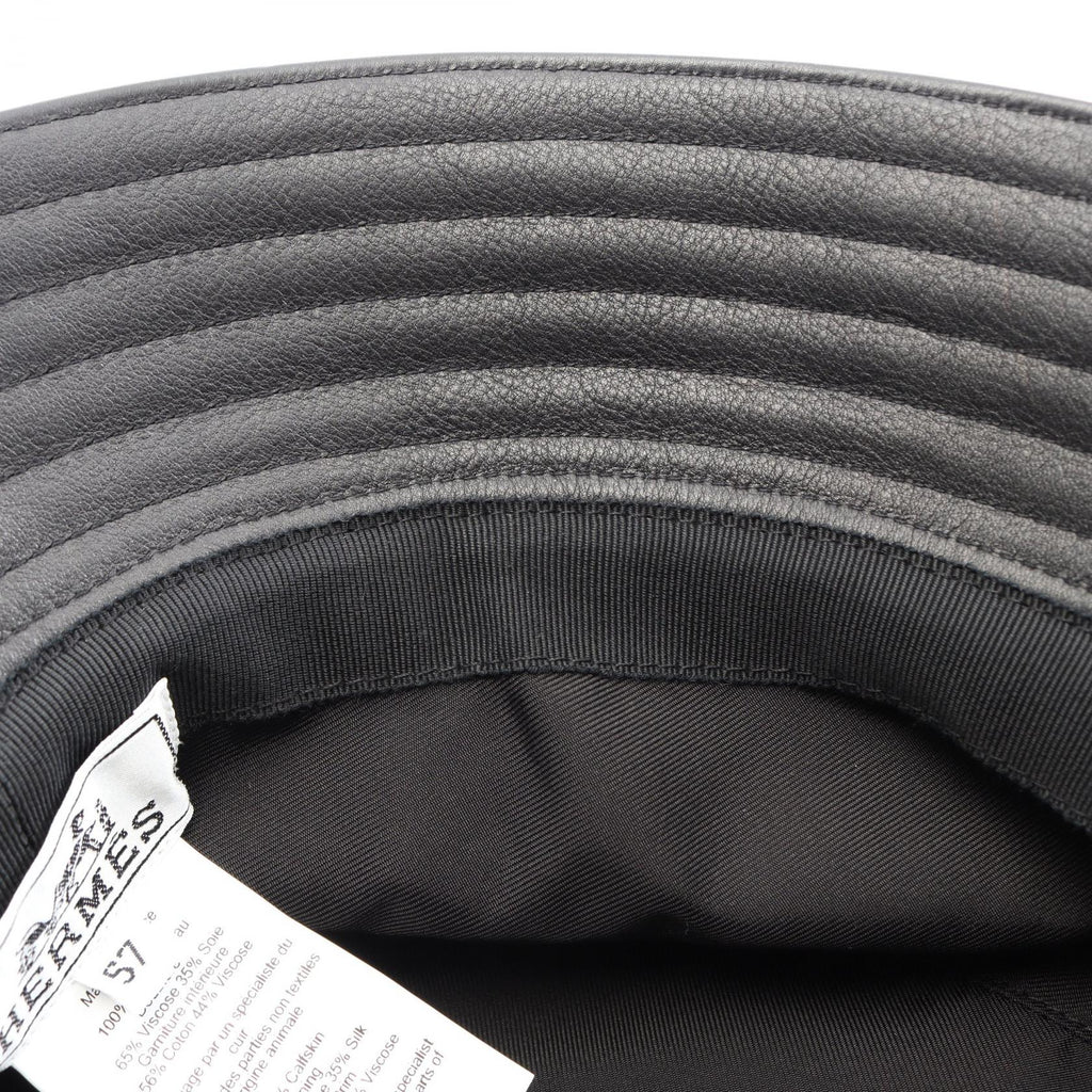 Hermès Serie Button Bucket Hat · Leather