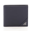 Prada · Micro Grain Leather Bi-Fold Wallet