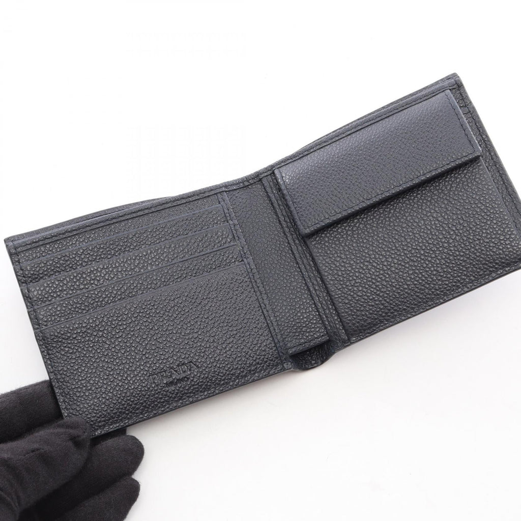 Prada · Micro Grain Leather Bi-Fold Wallet