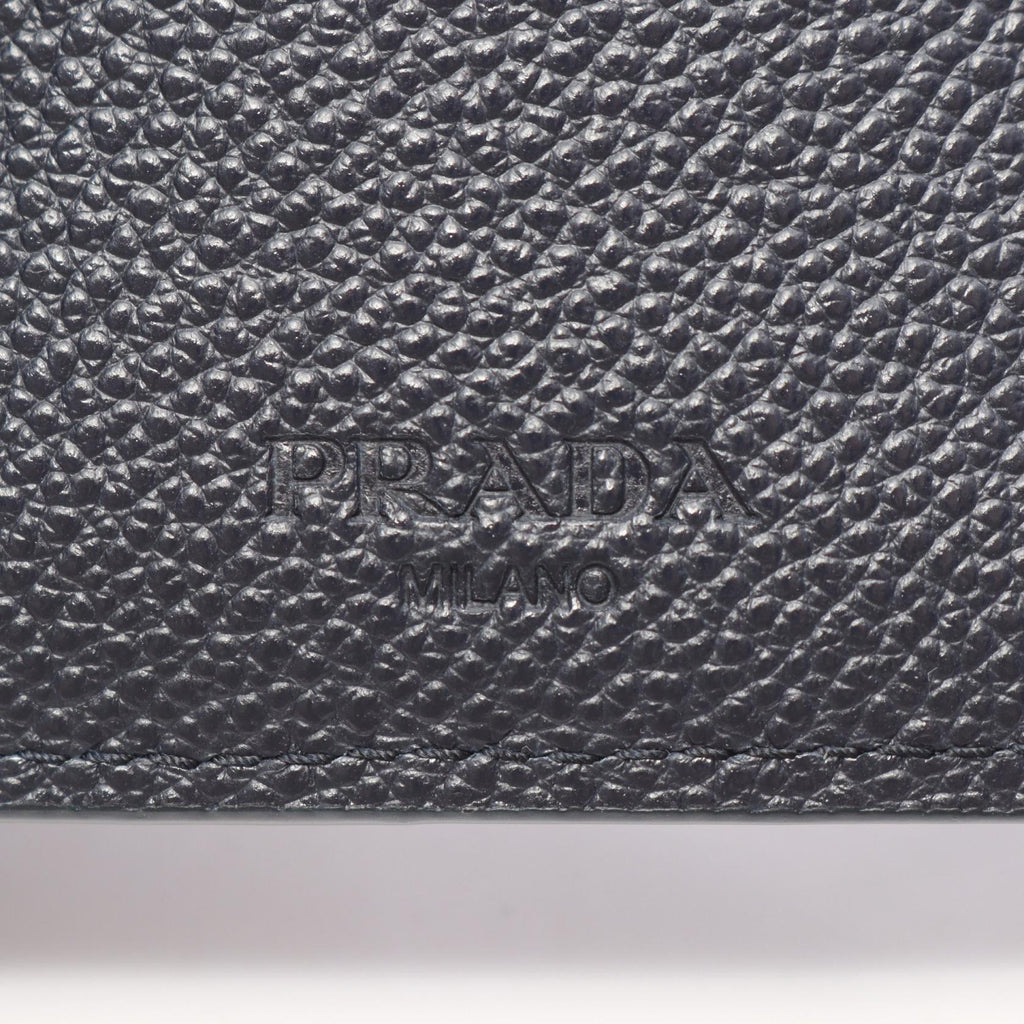 Prada · Micro Grain Leather Bi-Fold Wallet
