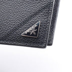 Prada · Micro Grain Leather Bi-Fold Wallet