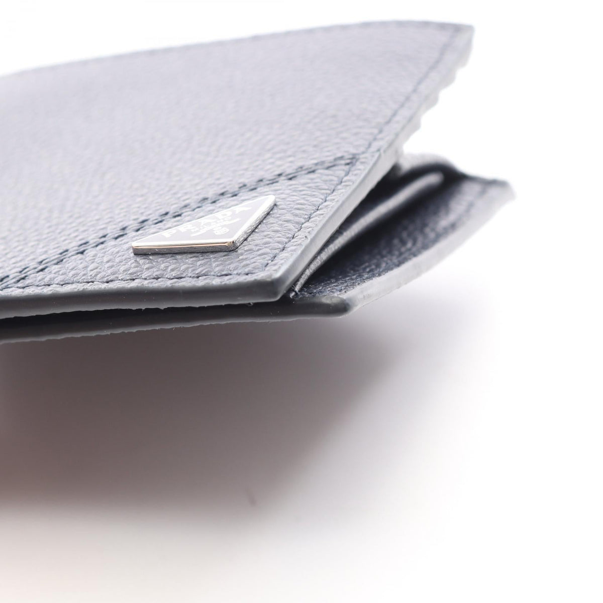 Prada · Micro Grain Leather Bi-Fold Wallet
