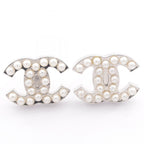 Chanel COCO Mark Pearl Earrings