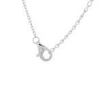 Platinum Plated White Zircon Inspirational Word 18"+2" Necklace