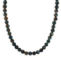 Southwest Elements 8-8.5mm Gemstone Bead & Sterling Silver Navajo Pearl Necklace
