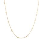 Passport to Turkey Gold or Platinum Plated Bead Station Necklace