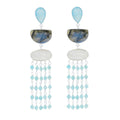 Artisan Silver by Samuel B. Choice of Gemstone Chandelier Earrings